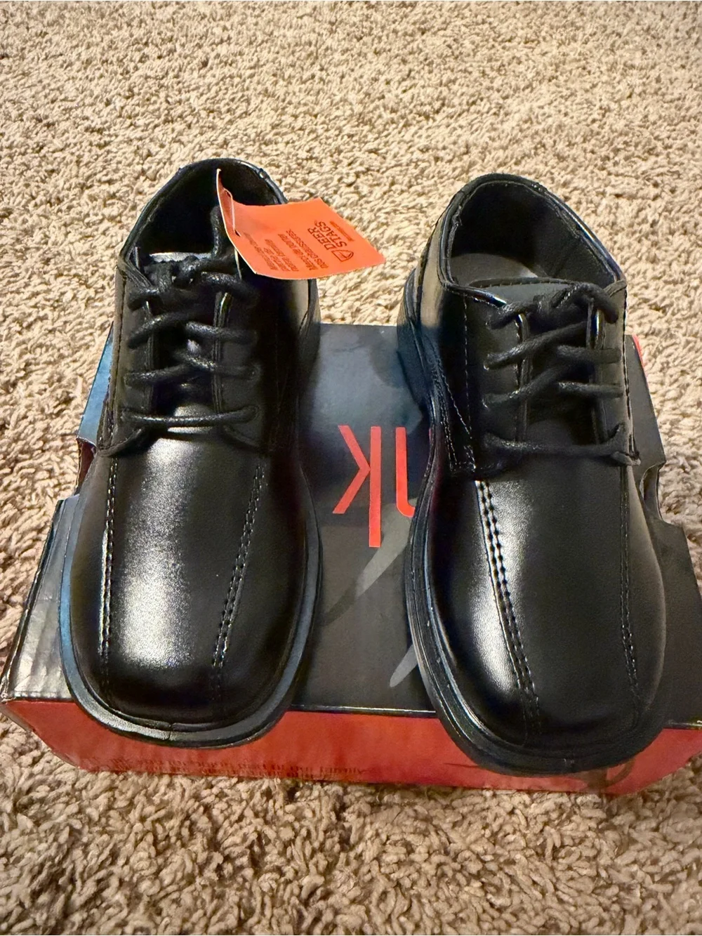 Deer Stags Gabe Boys Black Dress Shoes Size 8.5 Toddler New With Tags